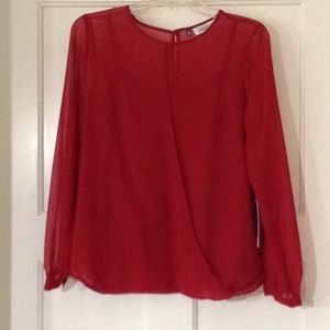 NWT Jennifer Lopez Red Blouse